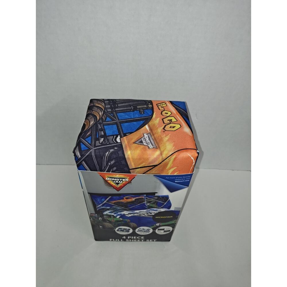 Monster Jam Smash & Mash Kids Graphic 4-piece Microfiber Twin Sheet Set New